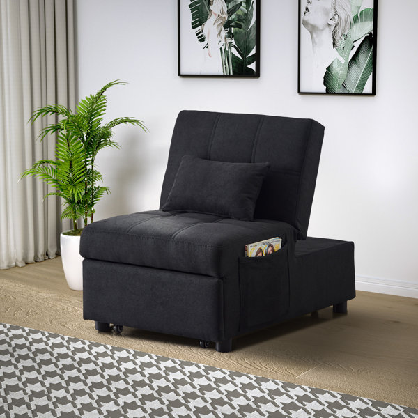 Latitude Run® 25'' Wide Tufted Convertible Chair Bed, Lounger Sleeper